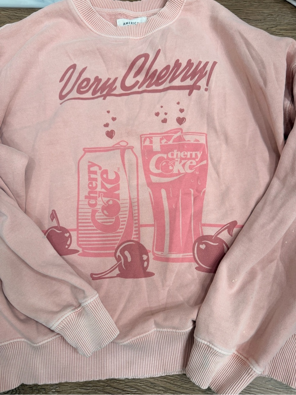 American Eagle Light Pink Pullover Sweatshirt 0178